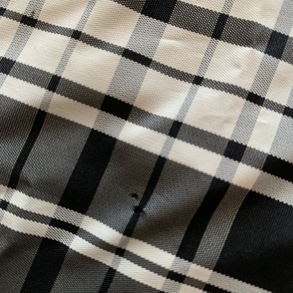 Vintage Mr. Hank 100% Acetate Black & White Check Skirt w/ belt, Approx 8 - Picture 13 of 14